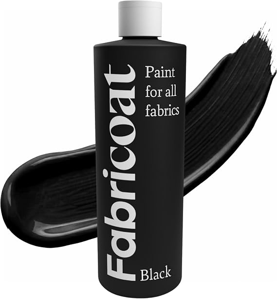 Fabricoat Fabric Paint & Upholstery Dye, Black, Flexible Finish