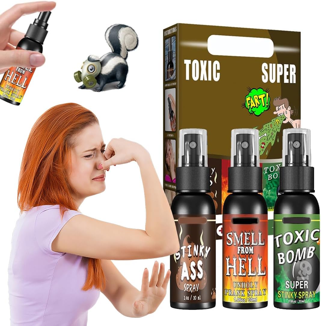 Tricky Liquid Fart Spray, 90ml Stink Spray, Stink Spray for Adults, Halloween Tricky Stinky Spray, Funniest Stink Prank, Perfect for Pranks & Gags Super Smelly Fake Fart for Friends & Family