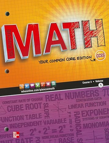 Math, Course 3, Vol. 1 (Common Core Edition)