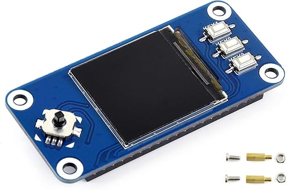 Waveshare 1.3inch IPS LCD Display HAT for Raspberry Pi 240x240 Pixels with Embedded Controller Communicating via SPI Interface.