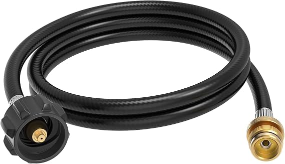 Kohree 6FT Propane Hose Adapter 1lb to 20lb, Propane Tank Hose for Buddy Heaters, QCC1/Type1 Propane Hose Connect to 1lb Appliance to 20lb Tank for Weber Q Gas Grill, Coleman Camping Stove