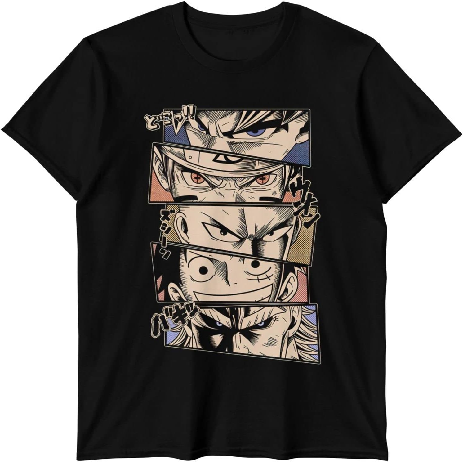 Unisex Anime Shirts Japanese Manga Gift T-Shirt Tank Tops Black Tee L