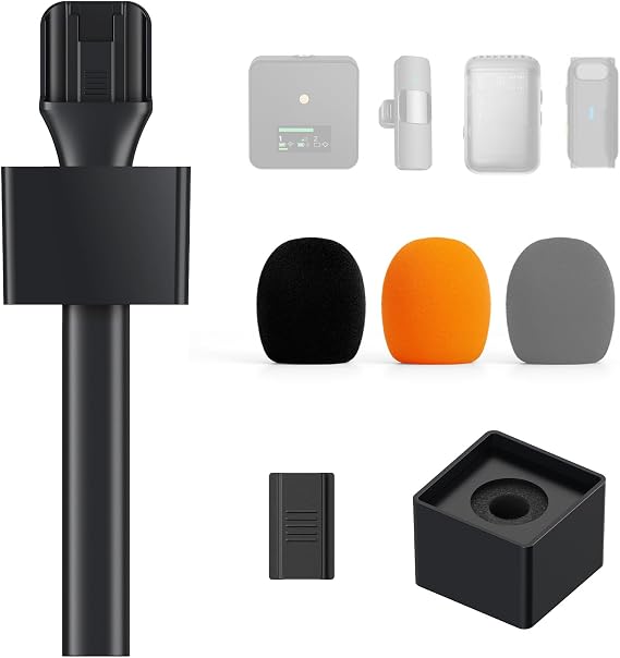 TONOR Handheld Adaptor for Wireless Microphone and Lavalier Mic, 1-Pack Set