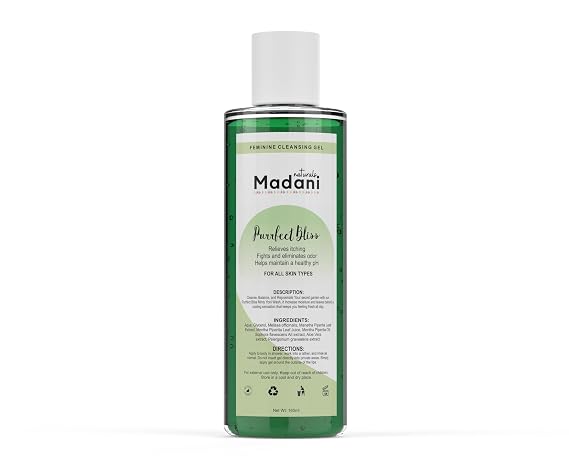 Madani Naturals Purrfect Bliss Minty Body Gel, Advanced Odor Neutralization, pH Balance, and Refreshing Cleanse, Suitable for All Skin Types, Enriched with Aloe Vera & Mint Extracts, 160ml