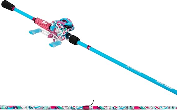 Profishiency Wild Child Fishing Rod and Reel Combo, Spincast, Spinning, and Baitcast Combos, Fiberglass Rod, Pre-Spooled Select Models, Freshwater Fishing Combo