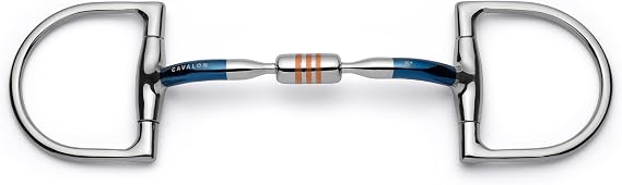 Hunter D-Ring Snaffle with Capsule Copper Roller - Sweet Iron Mouthpiece 10mm - Fixed Dee Ring, English Riding Horse Bit for Hunters, Jumpers & Young Horses