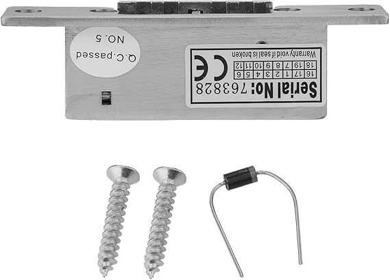 Dioche 12V Electric Strike Lock - Adjustable Narrow-Type Electric Strike Door Lock with Double Unlock Mode and Intelligent Access Control