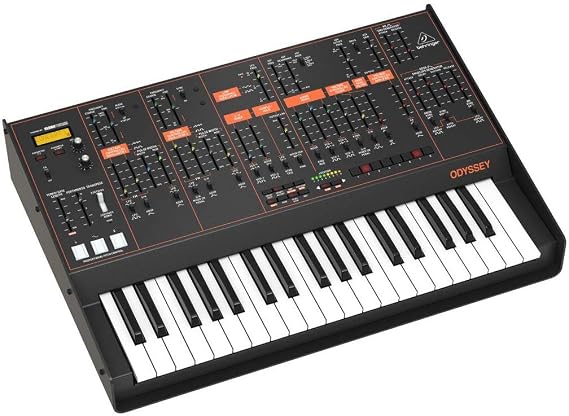 Behringer ODYSSEY Analog Synthesizer with 37 Full-Size Keys, Dual VCOs, 3-Way Multi-Mode VCFs, 32-Step Sequencer, Arpeggiator and Klark Teknik FX