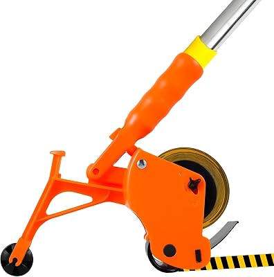 Heavy-Duty Floor Tape Applicator - Manual Push Tape Marking Tool for Driveway, Warehouse, Aisle & Sports Courts | Non-Slip Grip, Adjustable Pressure, Reusable Tape Roller Includes 3 Refill Rolls