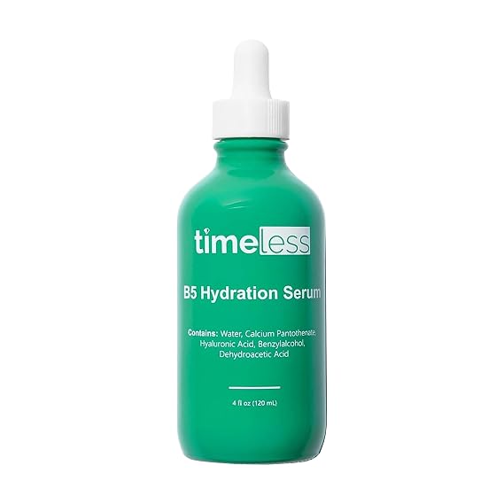 Timeless Vitamin B5 Serum with Hyaluronic Acid, Oil-Free, 4 fl oz