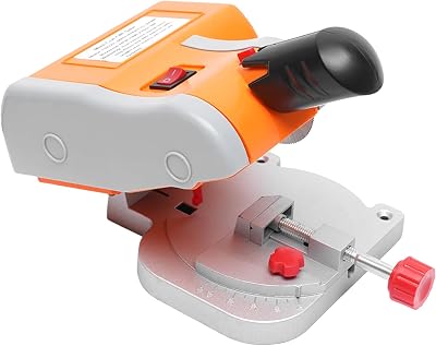 Mini Cut-Off Saw, 110V 90W Portable Miter Saw 7800RPM Benchtop Electric Cutting Machine, Cutting Angle Adjustable Desktop Cutting Tool for Cut Wood Plastic Stone