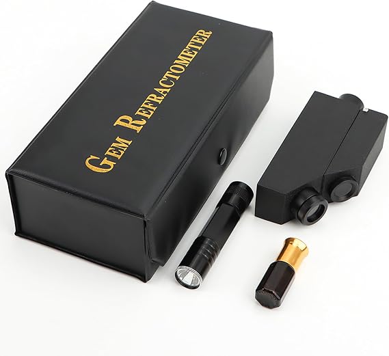Gemstone Refractometer, Portable Jewelry Tester Refractive Index 1.30-1.81 / Accuracy 0.01, Lab Refractometers for All Stones