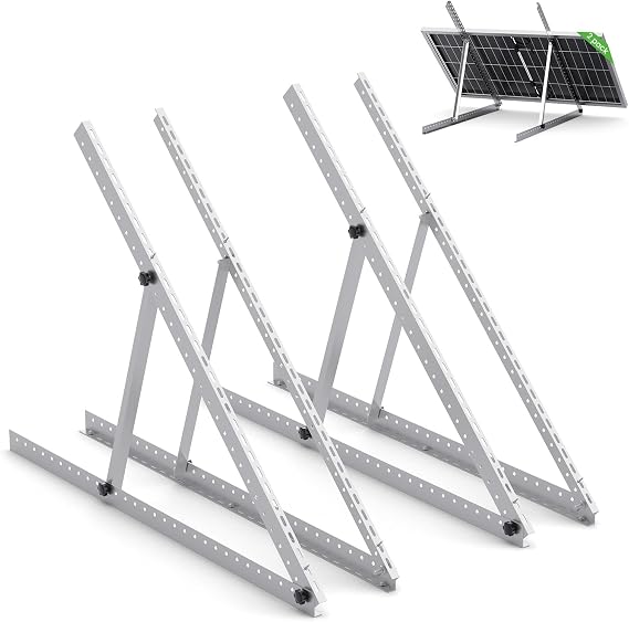 41in Adjustable Solar Panel Tilt Mount Brackets, Aluminum 2-Set