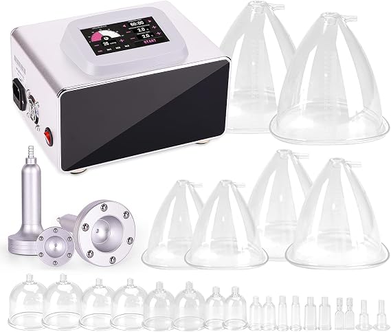 Yofuly Vacuum Therapy Machine with 1500mL Large Cups, Upgrade Vacuum Cupping Machine with Touch Screen, Vacuum Therapy Machine with 24 Cups and 3 Gua Sha Handles