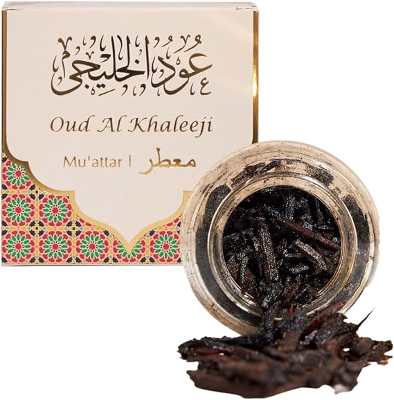 Oud Al Khaleeji Muattar Bakhoor by Dukhni | Bukhoor Incense, Islamic Gifts | 40g Oud Bakhoor Wood Chips | Zesty Citron Rose Bakhoor Incense | Long Lasting Fragrance for Home Prayer Meditation & Gifting