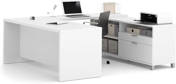 BESTAR Pro-Linea U-Desk, White