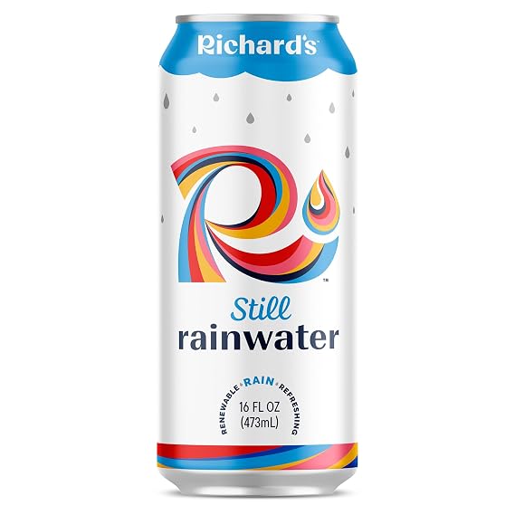 Richard's Rainwater Still Canned Water, 100% Rain, Naturally Purified Drinking Water (16 fl oz Aluminum Can, Single)