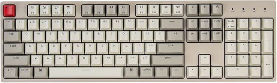 Keychron C2 Full Size Hot Swappable Wired Mechanical Keyboard for Mac Keychron Red Switch 104 Keys ABS Retro Color Keycaps Gaming Keyboard Windows USB-C Type-C Braided Cable