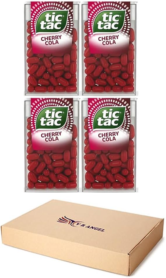 4 x Cherry Tic Tac Mint Sweets For Little Moments of Refreshment - Sold By VR Angel