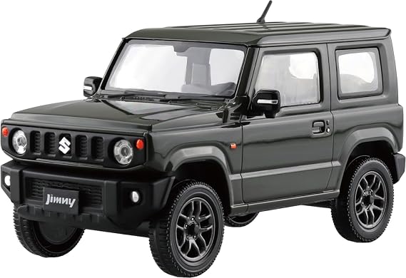 Aoshima Bunka Kyozai 1/32 Raku Pla Snap Kit No.09-JG Suzuki JB64 Jimny Jungle Green Color-separated Plastic Model Automobile