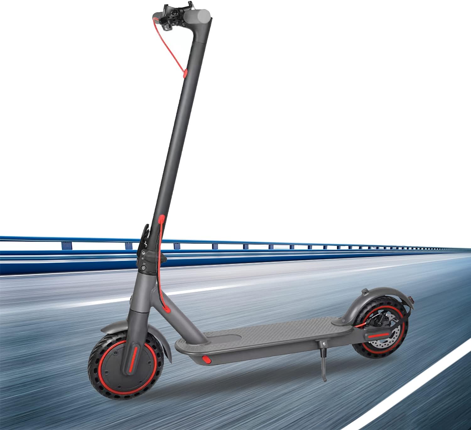 Electric Scooter, 350W Electric Scooters Adult with 36V 10.4Ah Battery, 16-19 Miles Range, 8.5”Solid Tires, Up to 15.5MPH, 3 Speed Mode, Foldable Electric Scooters