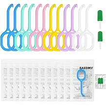 EAEDMY 12PCS Clear Aligner Removal Tools with 2 PCS Aligner Chewies Accessories for Invisible Retainers and Dentures, Dental Orthodontic Aligner Removal Tool Kit (3.mint)
