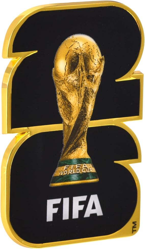 Officially Authorized FIFA World Cup 2026 3D Metal Emblem Premium Car Decal Badge Weatherproof Adhesive Sticker-Easy Installation on Auto, Truck, Cooler & Tool Chest Authentic Tournament Souvenir