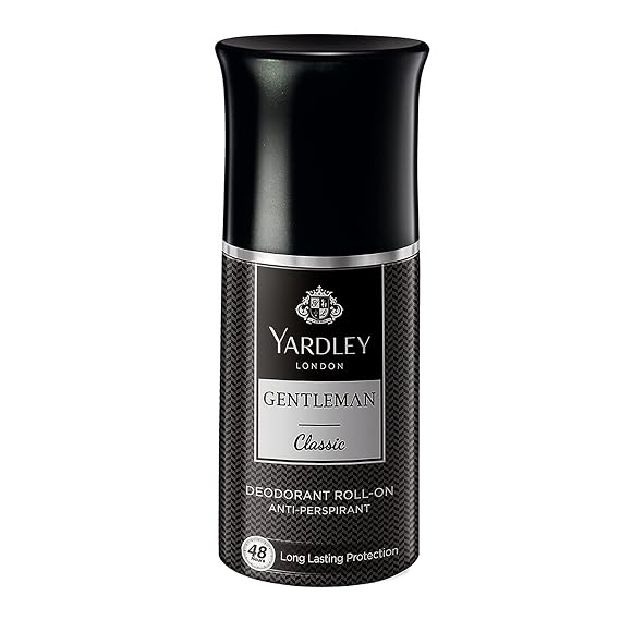 Yardley London Gentleman Classic Deodorant Roll-On| 48-Hours Long Lasting Scent| Mens Body Deodorant| Roll-On for For Men| Masculine Fragrance| 50ml