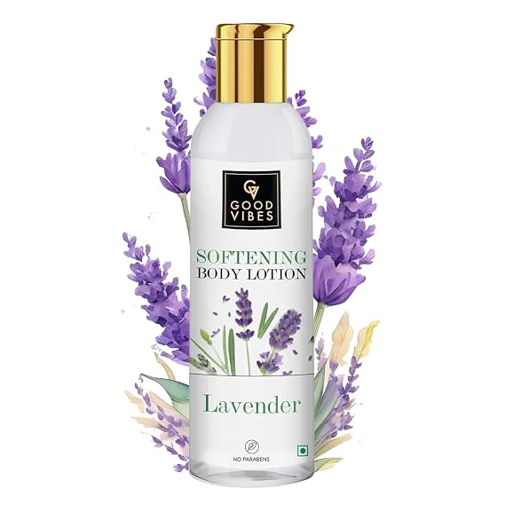 Good Vibes Lavender Softening Body Lotion | Softens, Nourishes & Soothes Dry Skin | Lightweight, Non-Greasy Moisturizer for All Skin Types | Calming Fragrance | 6.76 Fl Oz (200ml)