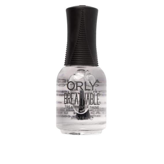 Orly Breathable Nail Color, Treatment + Shine "Clear Coat", 0.6 Fluid Ounce, 24903 - Treatment Shine Top (W-C-12373)