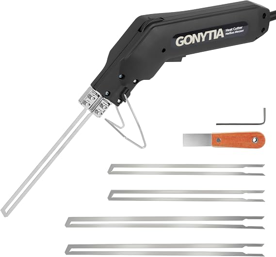 Hot Knife Foam Cutter, Innovative Pro Styrofoam Cutting Tool Kit with Foldable Safety Stand, Electric 190W Hot Knife with 4 Blades for PP, EPS, XPS, EVA, EPE, PU, KT Board (KD-5)