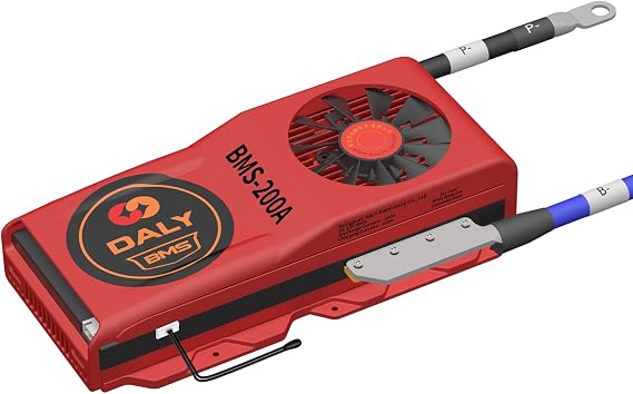 DALY BMS 3S 12V 200A Li-ion 3.7V Battery Protection Module PCB Protection Board with Balance Leads Wires BMS for 18650 Battery Pack 12V in Home Energy Storage Inverter(Standard BMS,200A Fan)