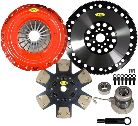 AMC Stage 3 Clutch Kit & Slave Cylinder & 16Lbs Flywheel Compatible With 2011 2012 2013 2014 2015 2016 2017 Ford Mustang 3.7L V6 DOHC