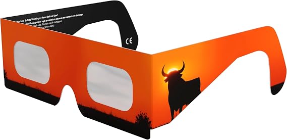 Solar Eclipse Glasses ISO 12312-2 & CE Certified – Safe Solar Viewing for Direct Sun & August 2026 Eclipse | Paper Cardboard Frame, Made in EU | For Kids & Adults