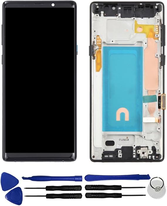 Replacement for Samsung Galaxy Note 9, SCV40, SM-N960F, SM-N960U, SM-N9600 Touch Screen Digitizer Assembly LCD Display with Bezel Frame Black (TFT)