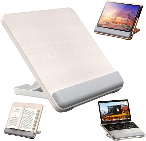 Tablet Desktop Wood Stand Height Adjustable
