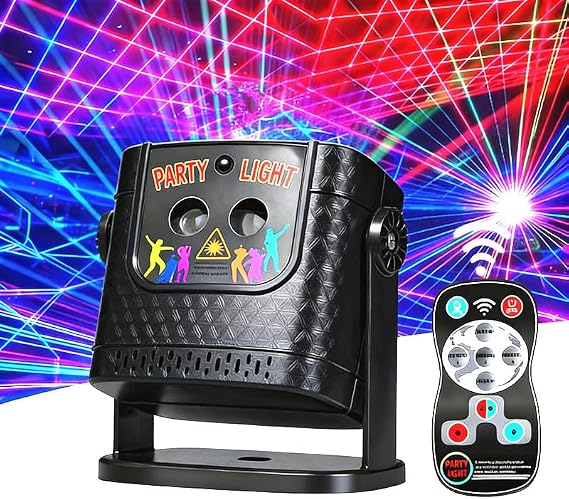 Party light DJ disco lights, laser stroboscopic light USB-powered projectors and remote controls, portable family gatherings, camping, Christmas and Halloween illuminated parties, festival small gifts