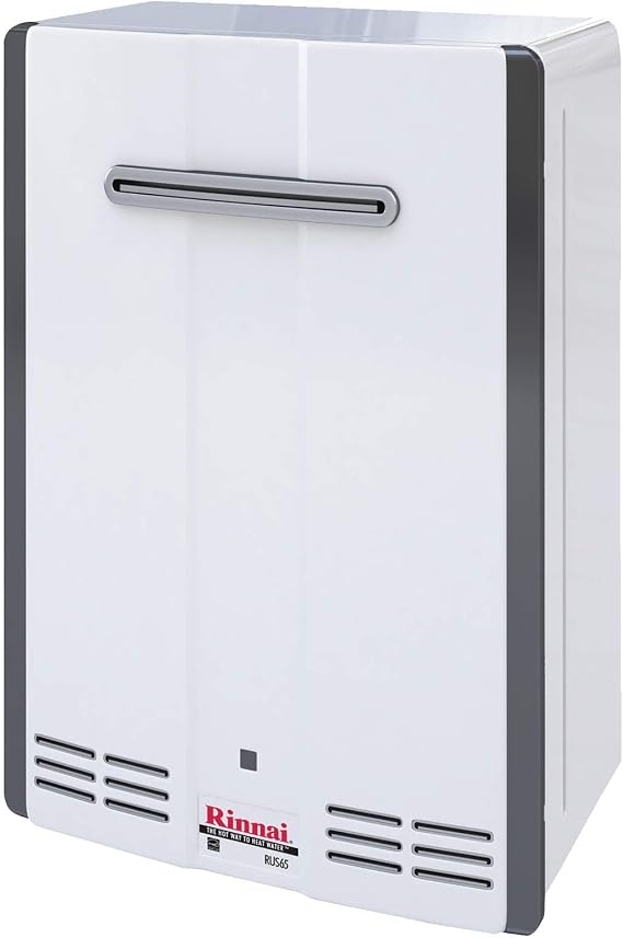 Rinnai RUS65EN Tankless Hot Water Heater, Natural Gas | Endless Hot Water, Energy and Space Efficient, High Performance Hot Water Flow Rate up to 6.5 GPM, Outdoor Installation