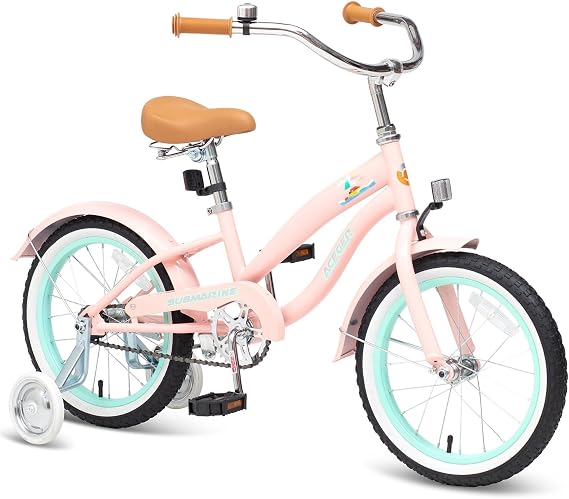 ACEGER Girls Beach Cruiser Bike for Kids Ages 5-13, 16-24 Inch Girls Bike