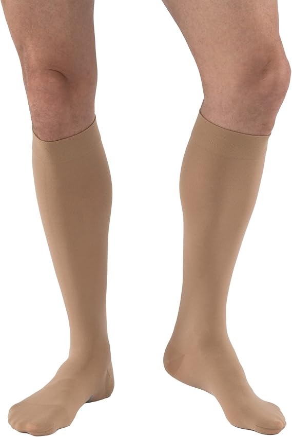 JOBST Relief 20-30 mmHg Knee High Graduated Compression Stockings - Regular Band, Closed Toe