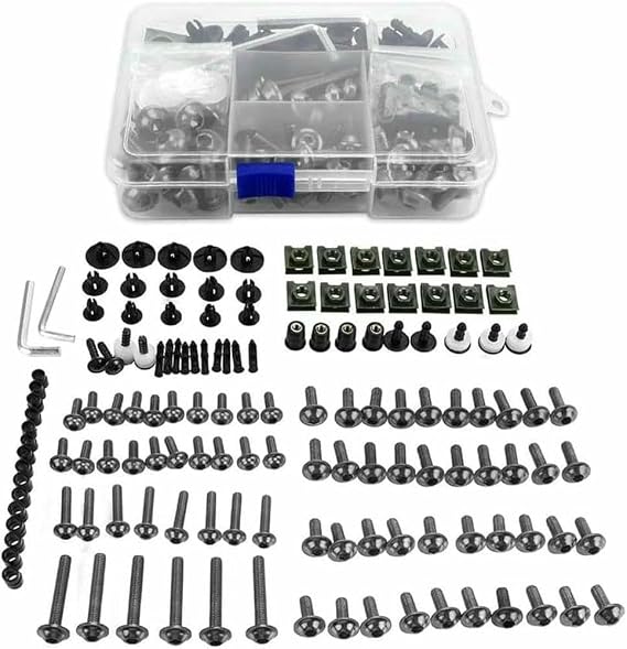 177PCS Bolts Kit Motorcycle Complete for Honda VFR 1200F VFR1200F 2010 2011 2012 2013 2014 2015 2016 2017 2018 2019 Full Fairing Bolts Kit Fairing CIips Nuts Screws Steel