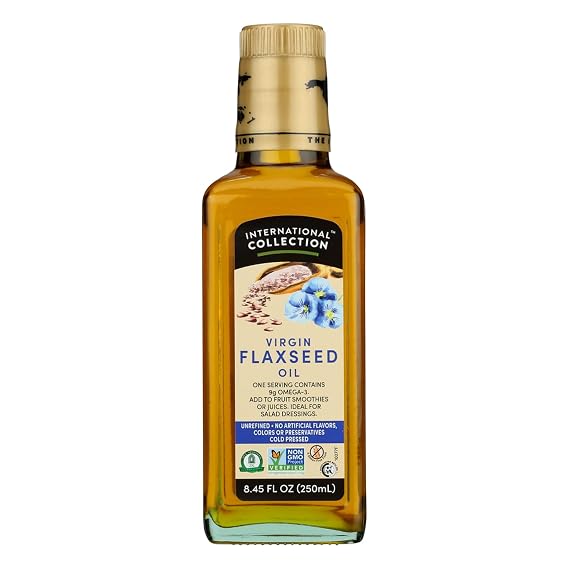 International Collection Flaxseed Oil | Expertly Sourced | 8.45OZ (1 Pack)