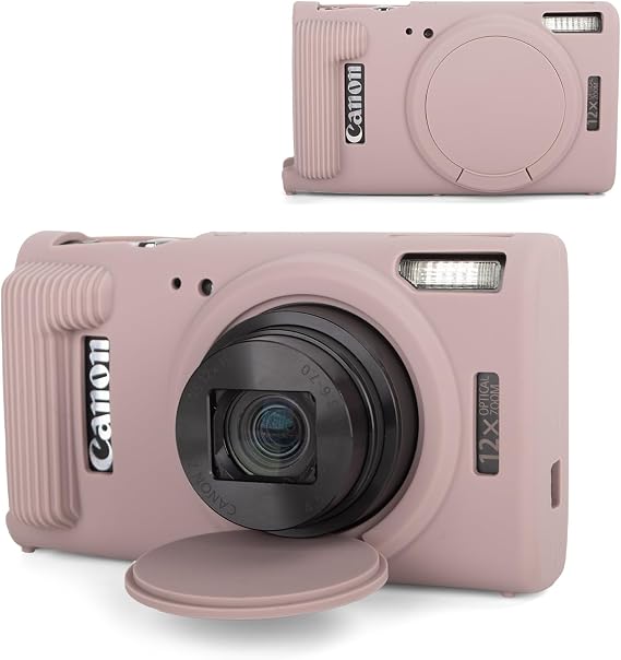 kinokoo Case for Canon IXUS 285 HS, Soft Silicone Protection Cover Fit for Canon IXUS 285 HS/IXUS 285 HS A Camera with Detachable Lens Cap, Anti-Slip&Scratch-Resistant, Easy to Carry - Dark Grey