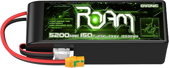 Ovonic Roam Series 8S Lipo Battery 5200mAh 8S1P 150C 29.6V Long Range Lipo Battery with XT90 Anti Spark Plug for 8S Cinelifte Long Range Multirotor X-Class