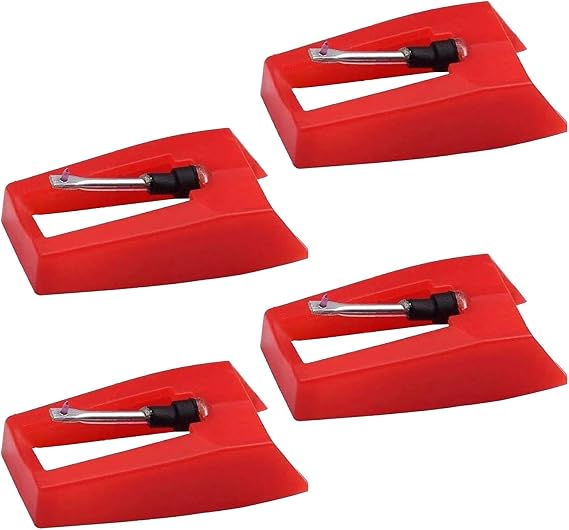 4Pcs Record Player Needles, Turntable Diamond Stylus Replacement, Stylus Needles for Vinyl Record Player, Suitcase Turntable, Phonograph