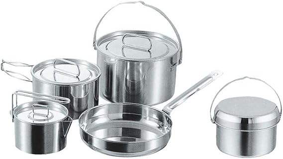 Captain Stag BBQ Cookware Set, Laguna Stainless Steel Cooker