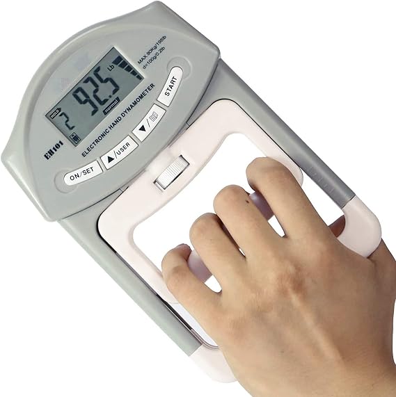 Sainio Digital Hand Dynamometer Grip Strength Measurement Meter Auto Capturing Hand Grip Power Hand Strengtheners