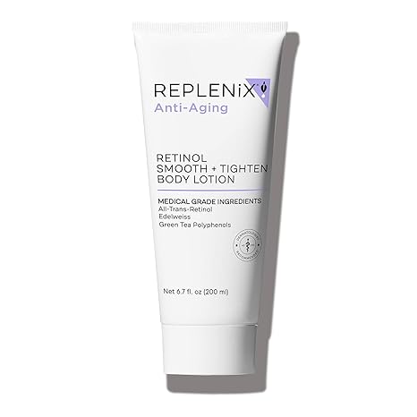 Replenix Retinol Smooth + Tighten Body Lotion, Medical-Grade Anti-Aging Brightening Body Cream for Cellulite & Sagging Skin (6.7 fl. oz)