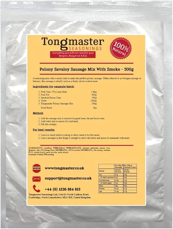 Polony Savaloy Smoked Sausage Complete Mix - 500g