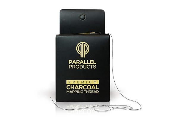 Parallel Products - Premium Eyebrow Mapping String for Microblading - Pre-Inked - 1 mm Charcoal Thread - Essential Brow Microblading Supplies - 15 Meters per Box